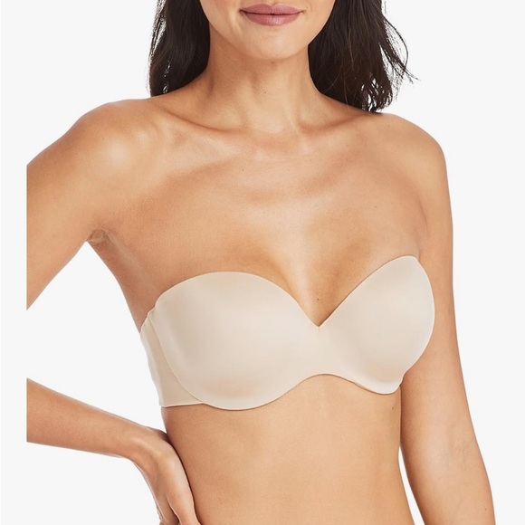 Maidenform Strapless Custom Lift Underwire Bra 38DF Latte Lift Nude - Picture 7 of 9